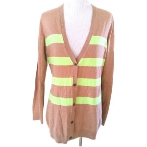 GAP NEON STRIPE SWEATER CARDIGAN SZ L 12 14